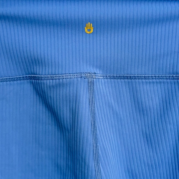 Spiritual Gangster Women's Blue Rib High-Waisted 7/8 Legging Pants M - Picture 4 of 6